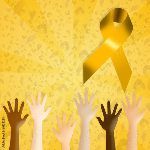 Illustration: yellow ribbon yellow ribbon