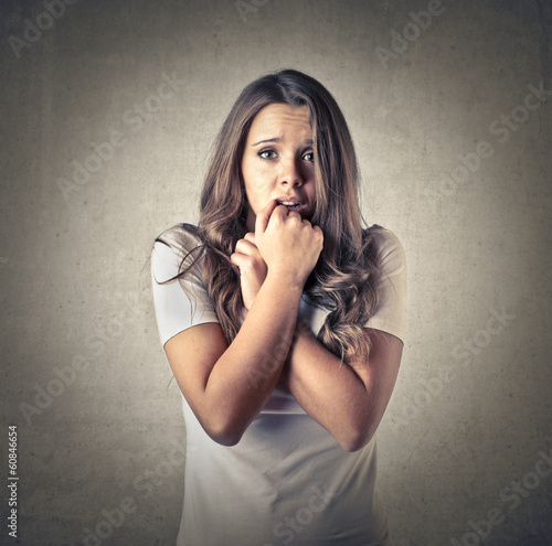 Photo: scared woman scared woman