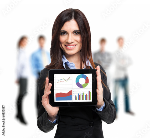 Photo: Businesswoman holding a digital tablet Businesswoman holding a digital tablet