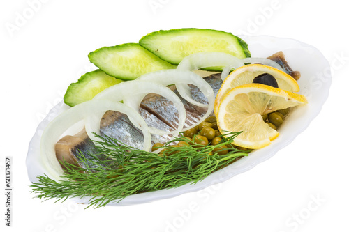 Photo: Herring with dill and onion Herring with dill and onion