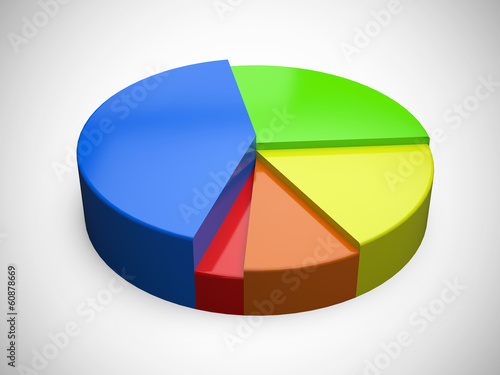 Illustration: Tortendiagramm bunt Tortendiagramm bunt