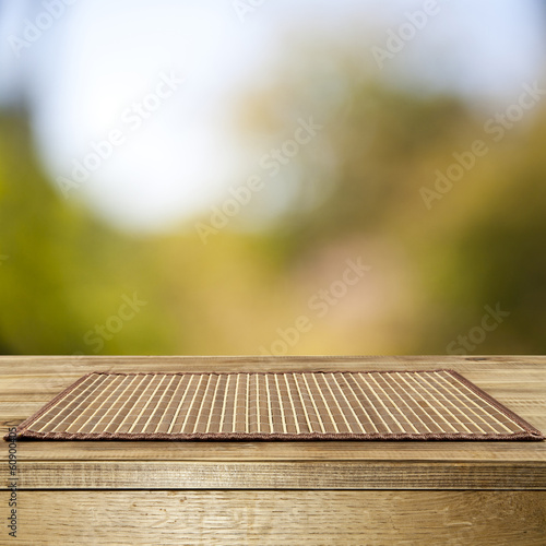 Photo: wooden table with the washed out background for your objects wooden table with the washed out background for your objects