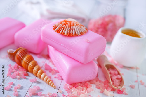 Photo: soap and salt soap and salt