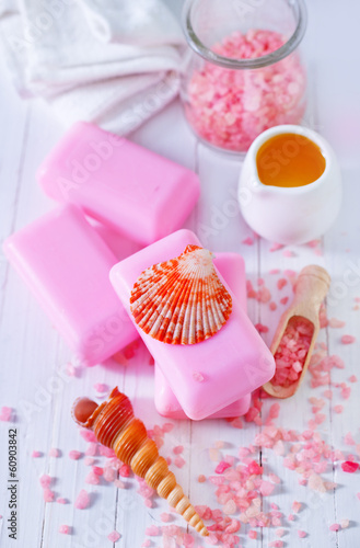 Photo: soap and salt soap and salt
