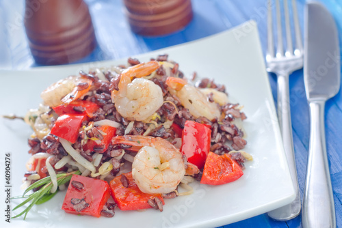 Photo: fried rice with shrimps fried rice with shrimps