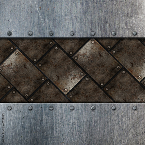 Illustration: Grunge metal background Grunge metal background