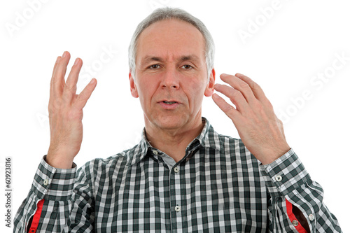 Photo: Mann hält Rede Mann hält Rede