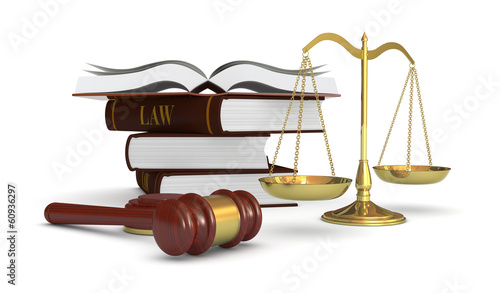 Illustration: concept of law and justice concept of law and justice