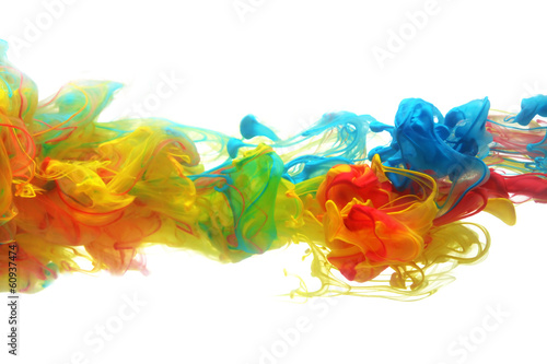Fototapeta Colorful ink in water