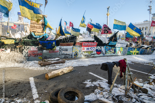 Photo: Maidan protests on 31 January 2014 in Kiev, Ukraine Maidan protests on 31 January 2014 in Kiev, Ukraine