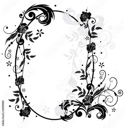 Vector: frame with roses frame with roses