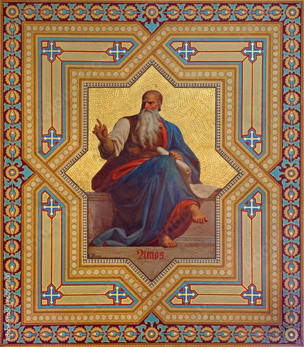 Photo: Vienna - Fresco of Amos prophets in Altlerchenfelder church Vienna - Fresco of Amos prophets in Altlerchenfelder church