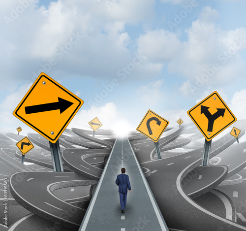 Illustration: Businessman Forward Path Businessman Forward Path