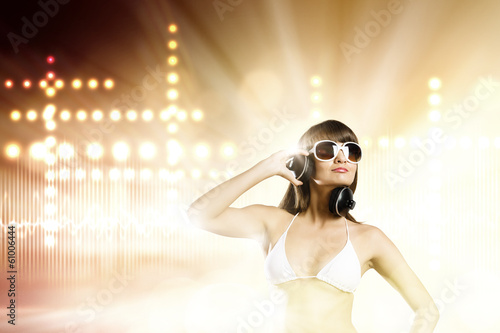 Photo: Girl in headphones Girl in headphones