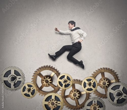 Photo: jumping on cogs jumping on cogs