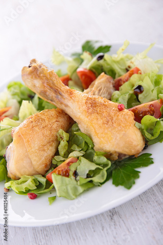 Photo: grilled chicken leg grilled chicken leg