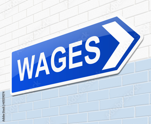 Illustration: Wages concept. Wages concept.