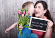 young boy celebrating mothers day young boy celebrating mothers day