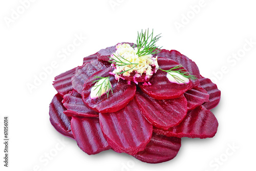 Photo: Beetroot salad isolated Beetroot salad isolated