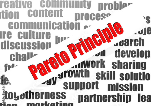 Illustration: Pareto principle word cloud Pareto principle word cloud