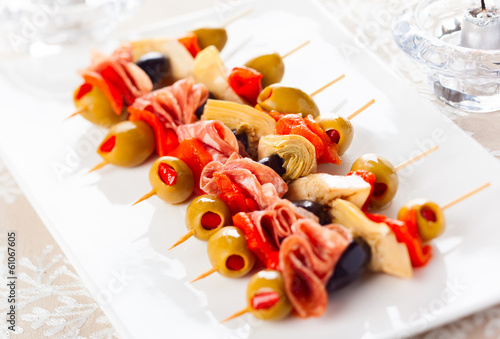 Photo: Antipasti skewers Antipasti skewers