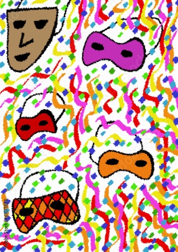 Illustration: cubist masks cubist masks
