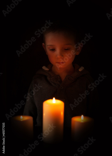 Photo: boy candlelight boy candlelight
