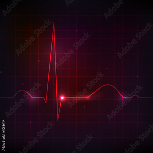 Vector: Human normal heart rhythm, beautiful bright design Human normal heart rhythm, beautiful bright design
