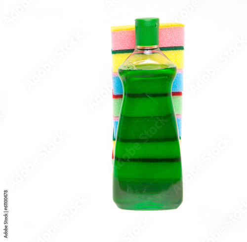 Photo: Cleaning Detergent and Sponge Cleaning Detergent and Sponge