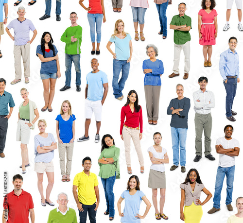 Photo: Large group of People Standing Large group of People Standing