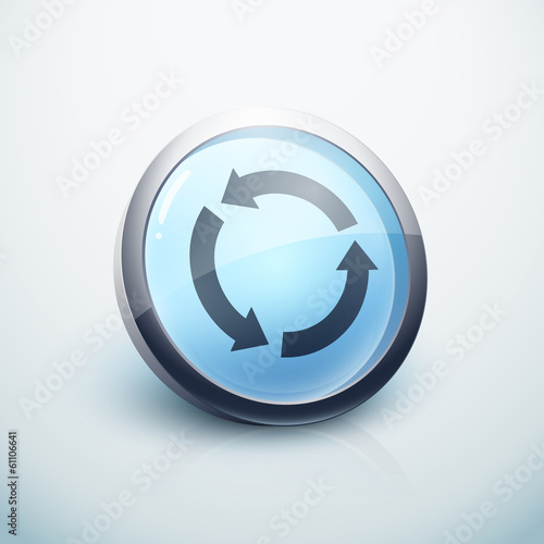 Vector: icône bouton internet recyclage icône bouton internet recyclage