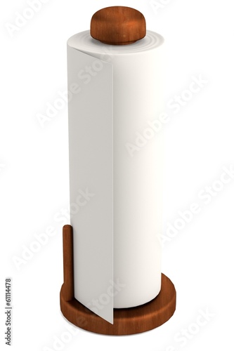 Illustration: realistic 3d render of paper holder realistic 3d render of paper holder