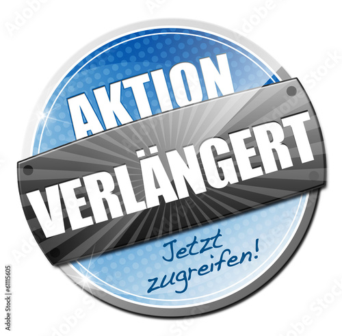 Illustration: Aktion verlängert! Button, Icon Aktion verlängert! Button, Icon