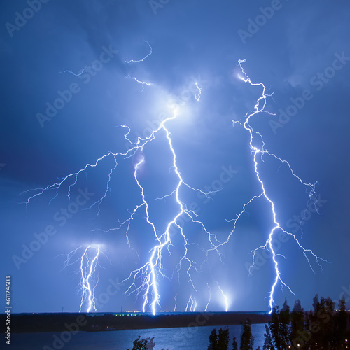 Photo: Lightning hits Lightning hits