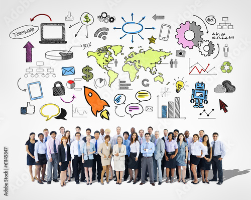 Photo: Large Group of Business Team Large Group of Business Team