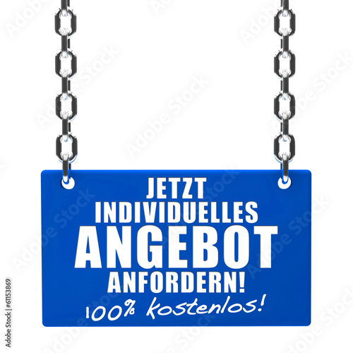 Illustration: Jetzt individuelles Angebot anfordern! Button, Icon Jetzt individuelles Angebot anfordern! Button, Icon