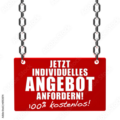 Illustration: Jetzt individuelles Angebot anfordern! Button, Icon Jetzt individuelles Angebot anfordern! Button, Icon