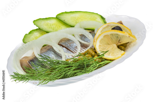 Photo: Herring with dill and onion Herring with dill and onion