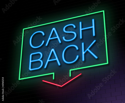 Illustration: Cashback concept. Cashback concept.