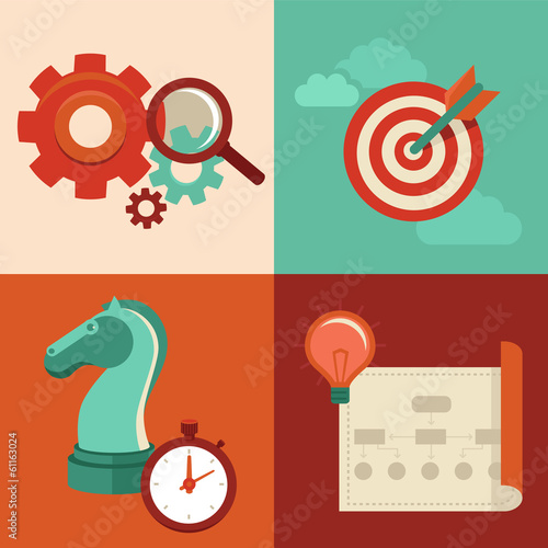 Vector: Vector strategy concept in flat trendy style Vector strategy concept in flat trendy style