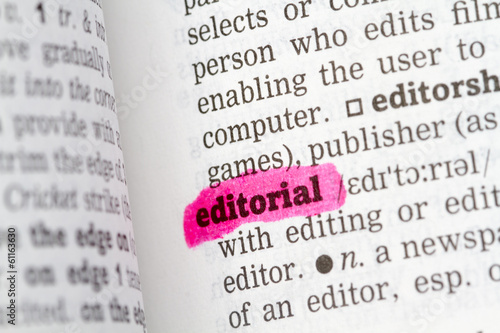 Photo: Editorial Dictionary Definition Editorial Dictionary Definition