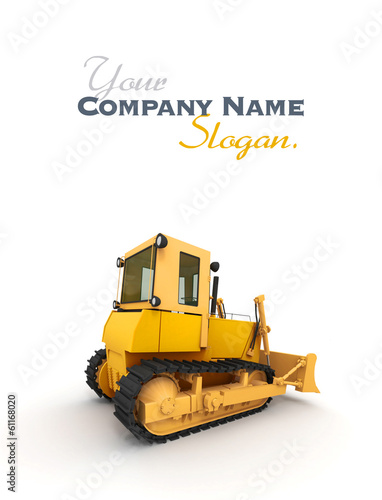 Illustration: Lateral view of a bulldozer Lateral view of a bulldozer