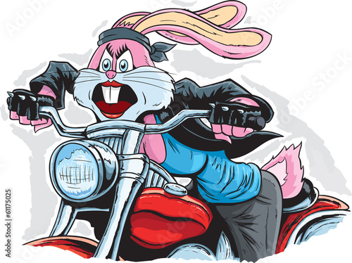 Vector: Biker Rabbit Biker Rabbit
