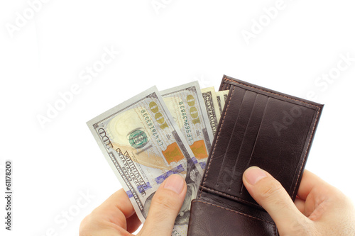 Photo: Counting the money from wallet Counting the money from wallet