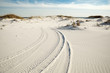 Tire Tracks in the Beach Sand Dunes Tire Tracks in the Beach Sand Dunes