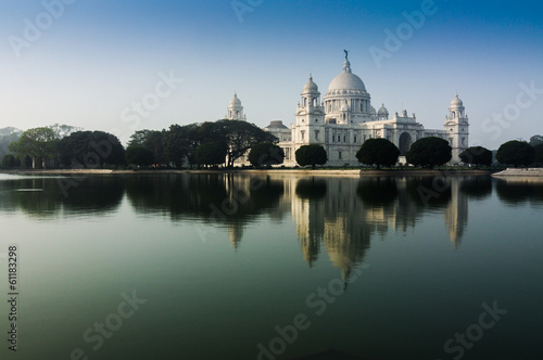 Fototapeta Vctoria Memorial, Kolkata , India - reflection on water.