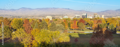 Photo: Autunm colors with the ciot of Boise and foothills Autunm colors with the ciot of Boise and foothills