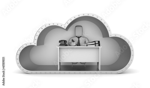 Illustration: Cloud technology, metaphor Cloud technology, metaphor
