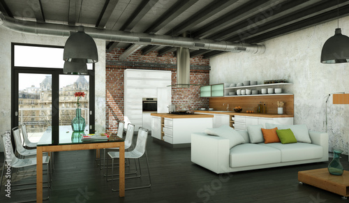 Illustration: modernes Loft modernes Loft