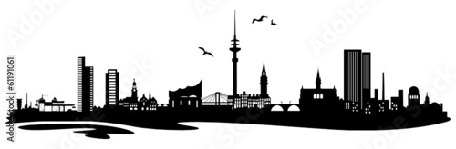 Vector: Skyline Hamburg Skyline Hamburg